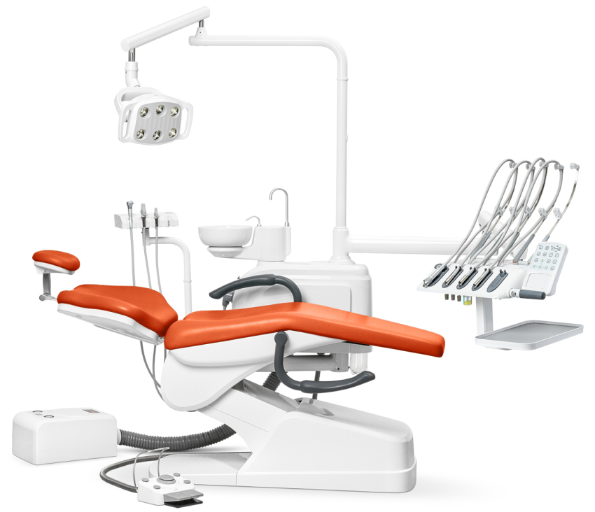 Стоматологическая установка Anya AY-A 1000 верхняя подача, Оранжевый AY-5